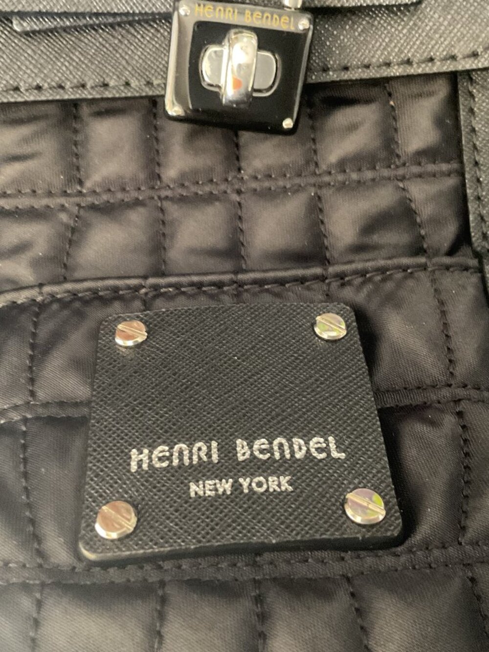 HENRI BENDEL Mini QUILTED JETSETTER BLACK silver hardware - Picture 4 of 10